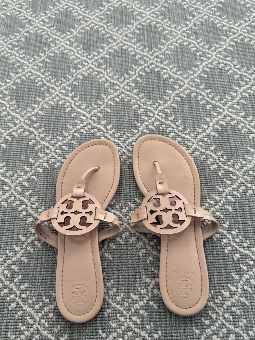 Tory Burch miller sandal size 8.5 color sea shell pink - Picture 4 of 9